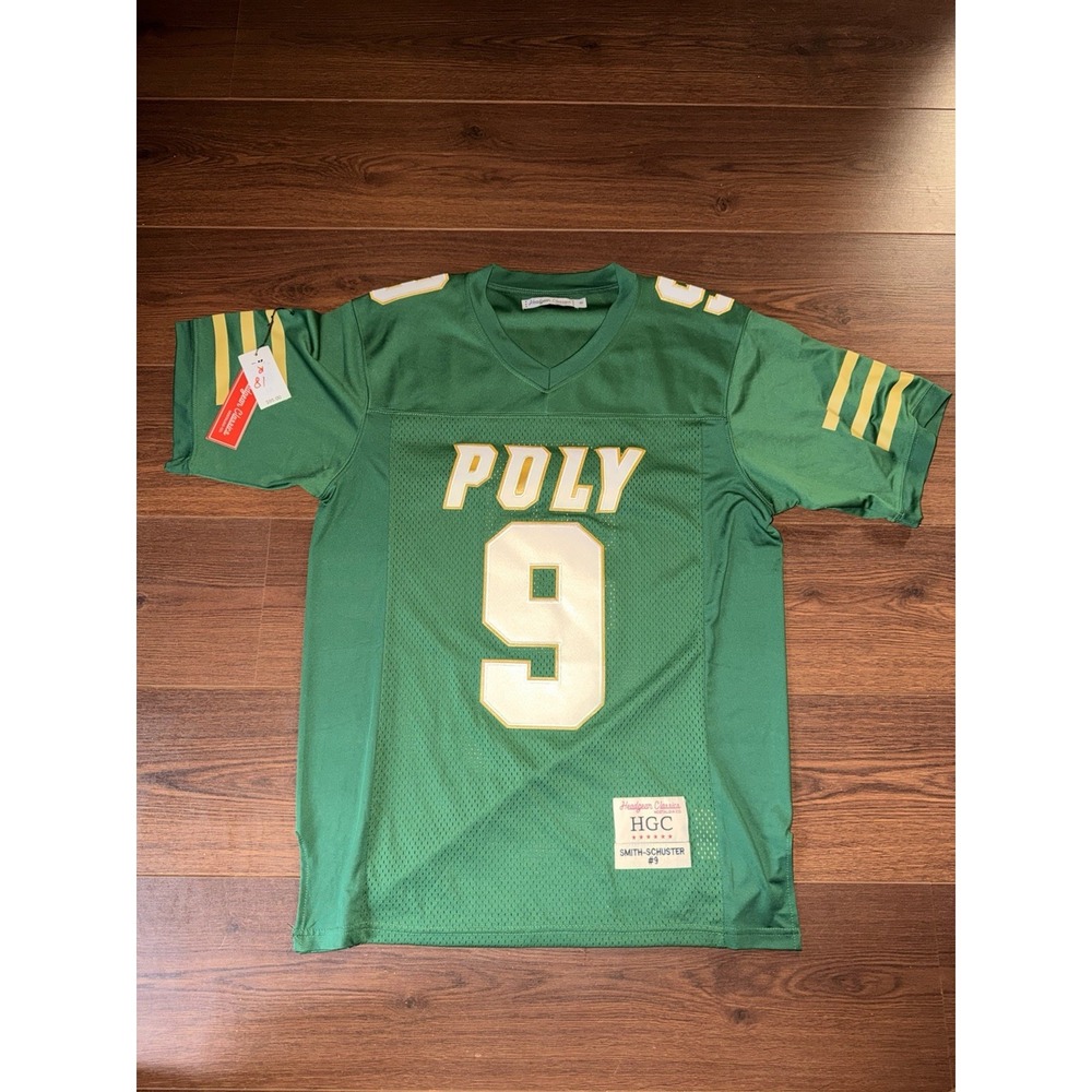 Headgear Classics Smith-Schuster Poly Football Jersey M Green Yellow White #9